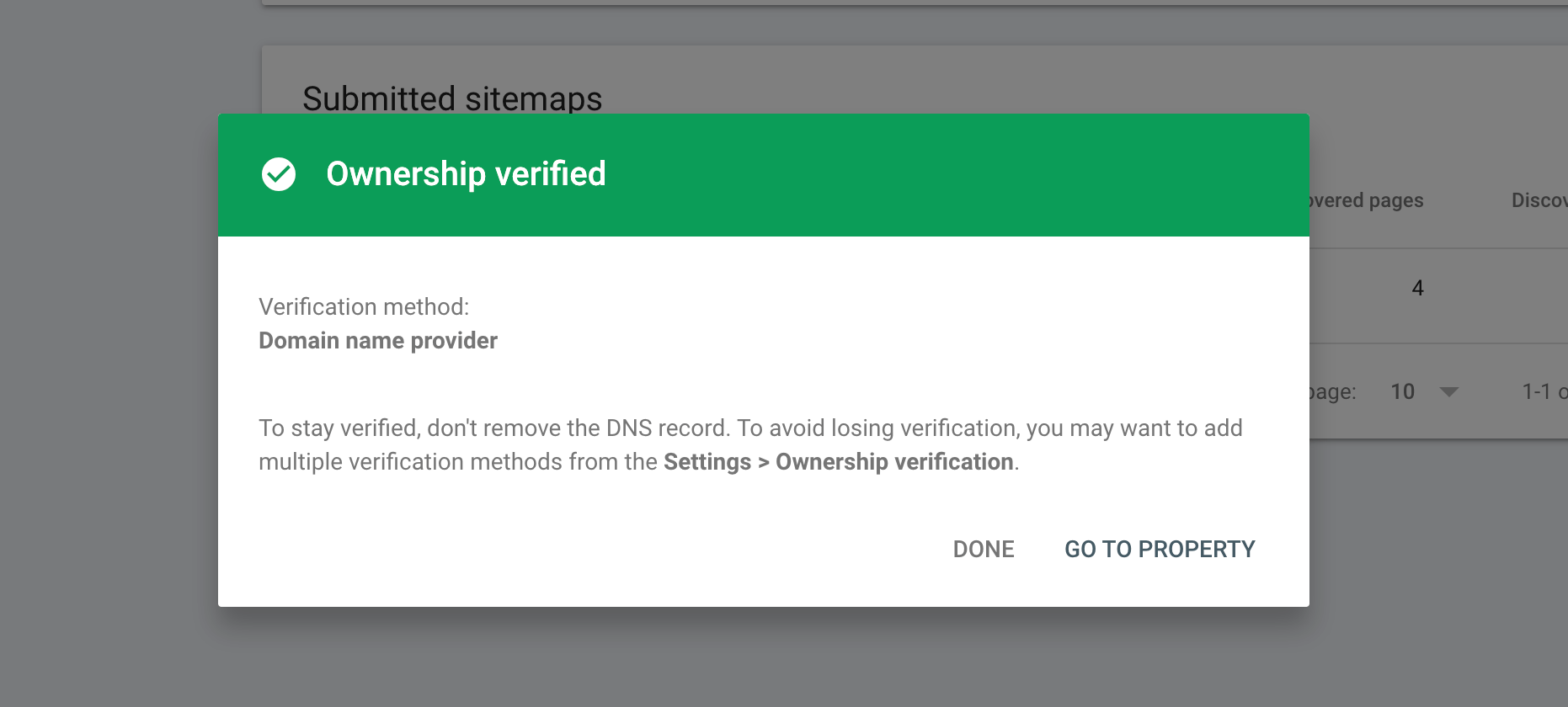 Ownership verified