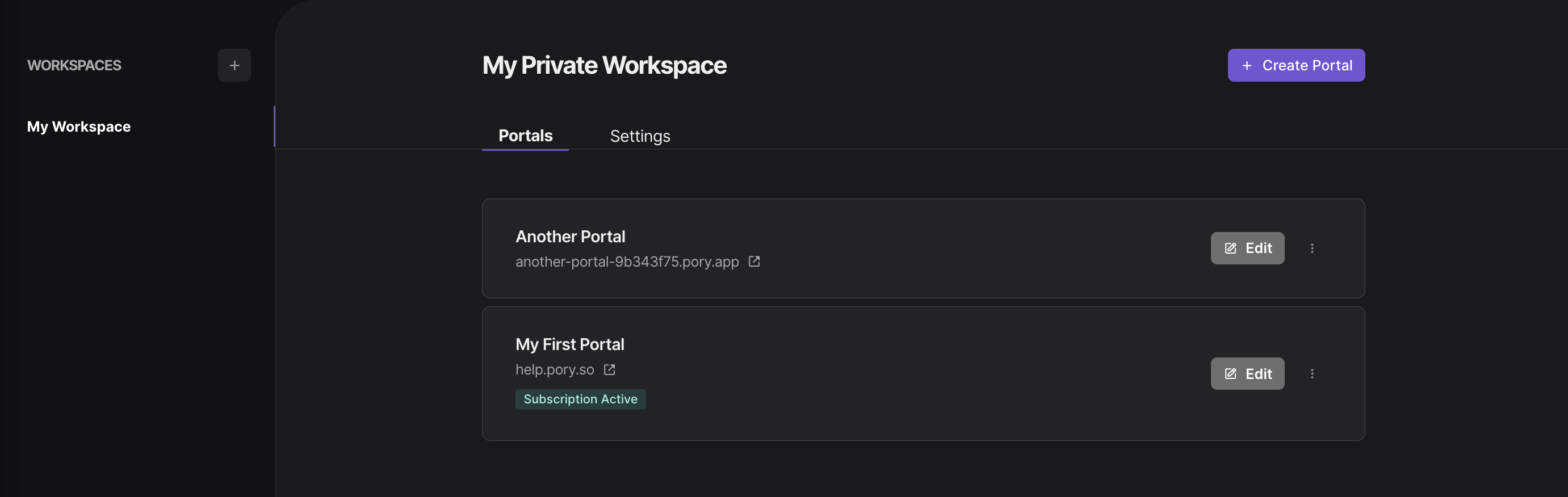 Private Workspace