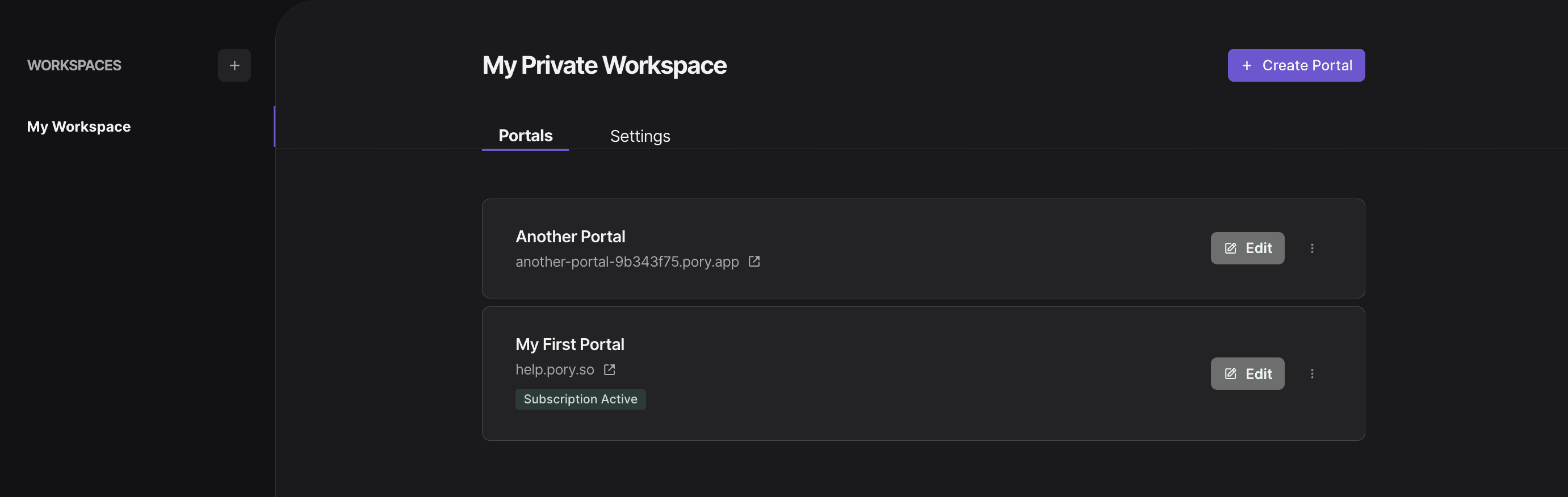 Private Workspace